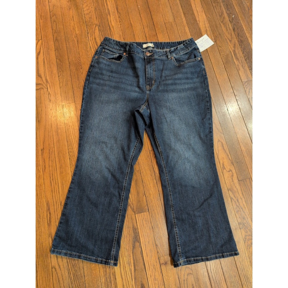 Maurices Classic Slim Boot Hi-Rise Curvy Stretch Dark Wash‎ Jeans 20W X-Short